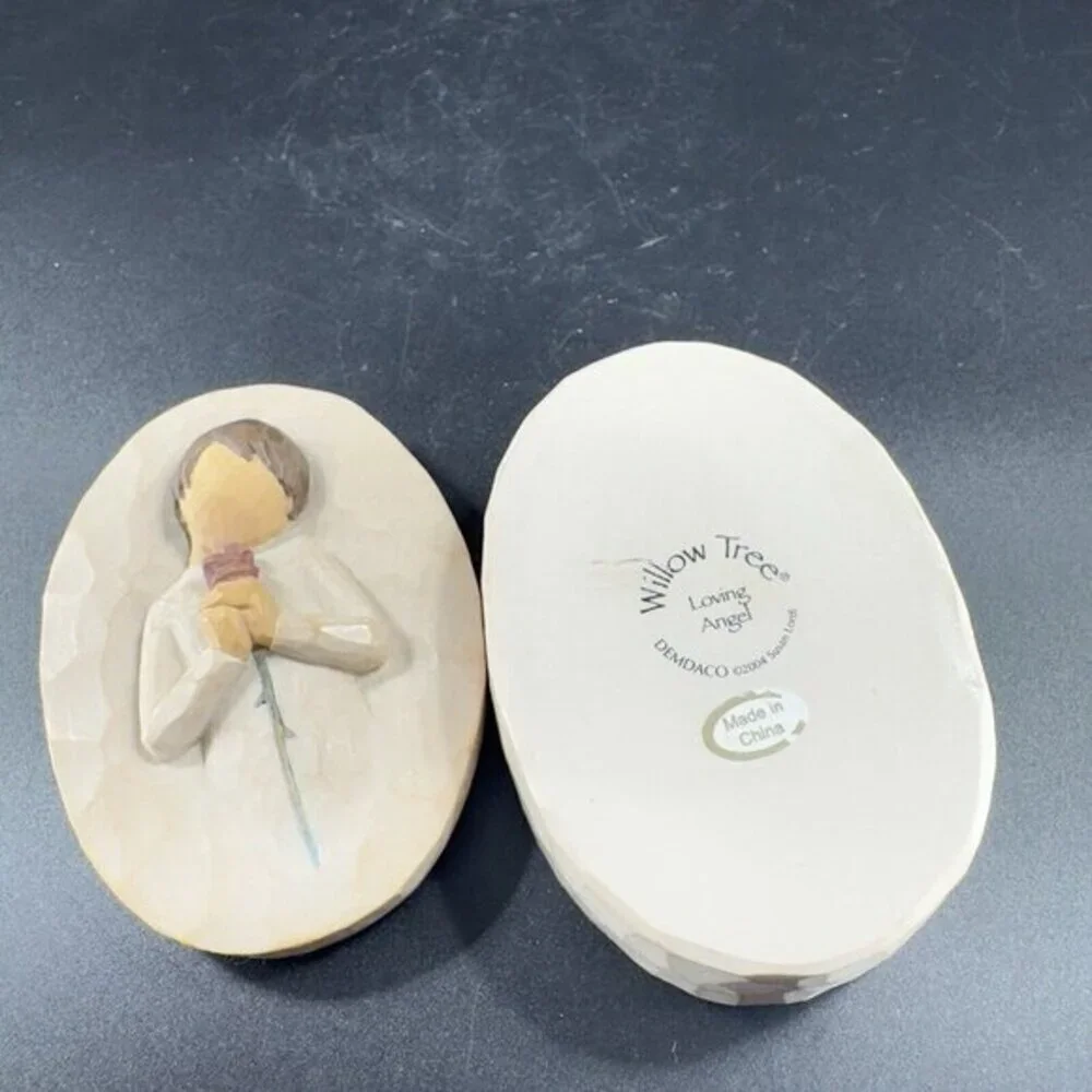 2004 Willow Tree Loving Angel Trinket Dish Jewelry Holder Container Demdaco‎ VTG